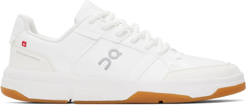 On White 'THE ROGER Clubhouse' Sneakers 1