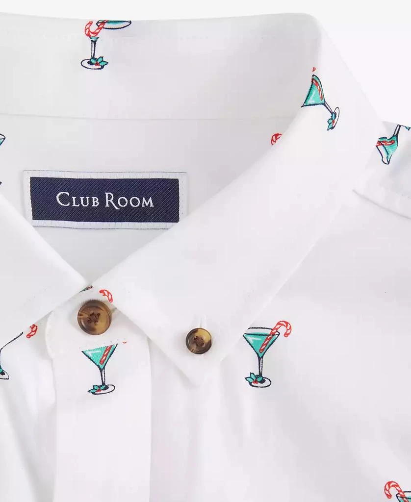 Club Room Men's Brushed Cotton-Blend Candy-Cane Print Shirt, Exclusively at Macy's 3