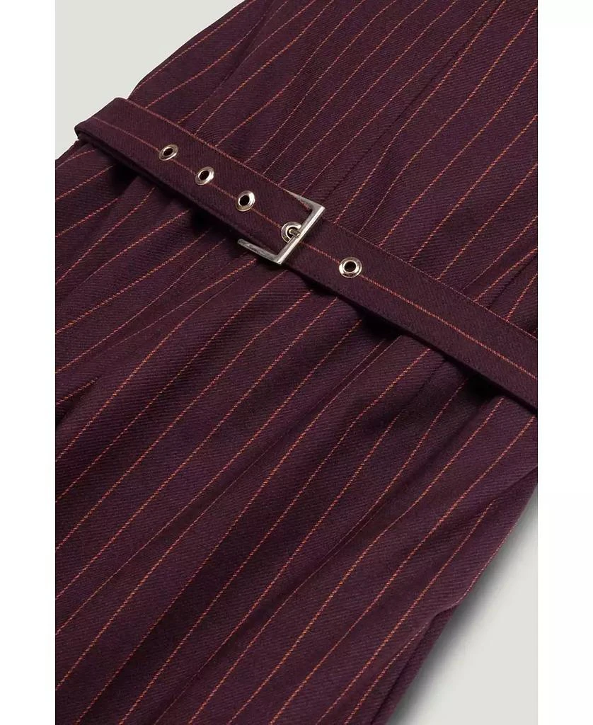 NOCTURNE Women
s Strapless Pinstripe Belted Jumpsuit 10