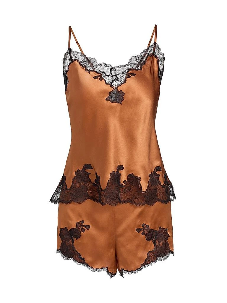 Josie Lolita Silk-Lace Camisole & Shorts Set 1