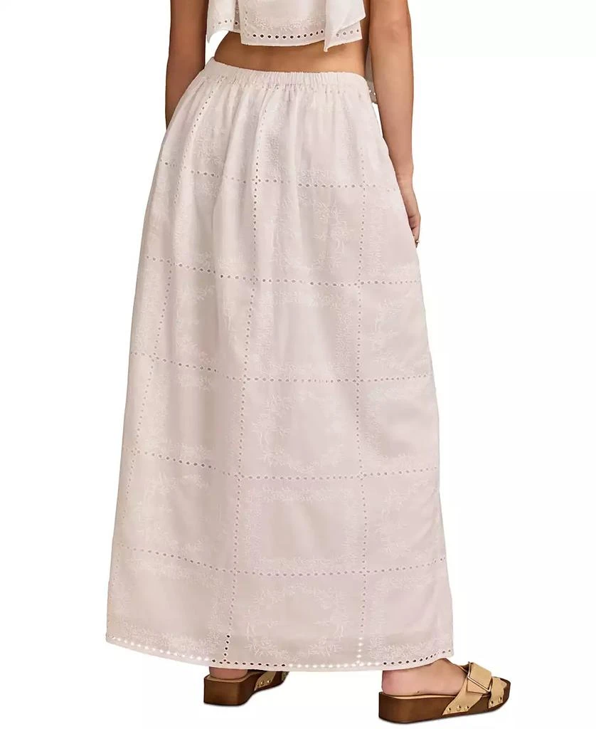 Lucky Brand Women's Embroidered Breezy Eyelet Maxi Skirt 5