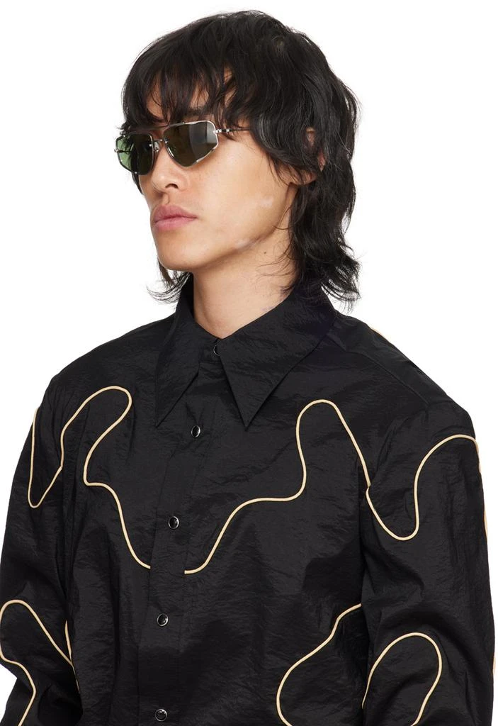 Eckhaus Latta SSENSE Exclusive Silver 'The Speed' Sunglasses 4