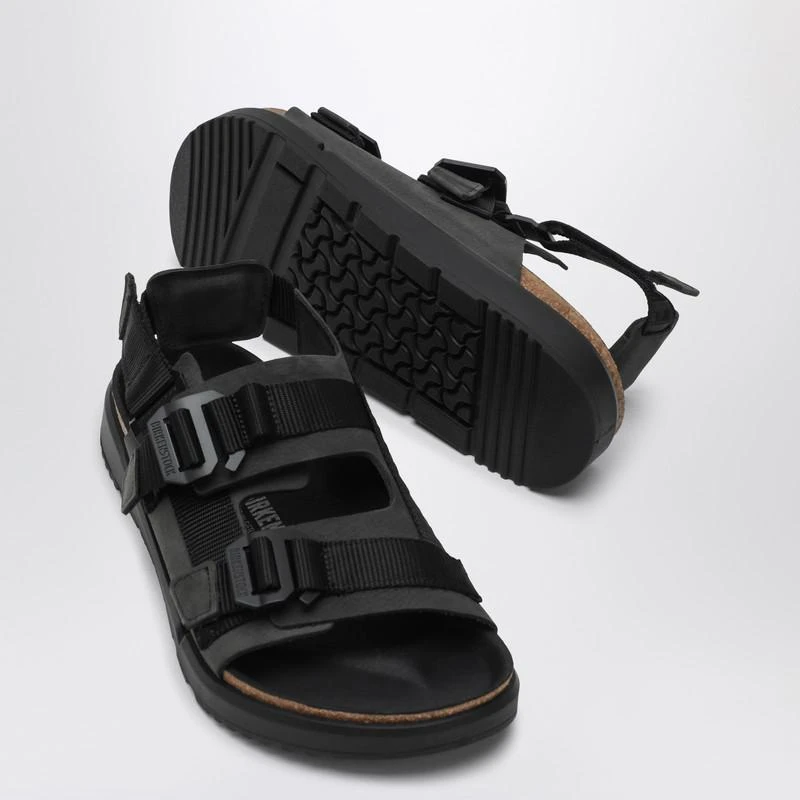 Birkenstock Black Shinjuku sandal in natural leather and tissue 5
