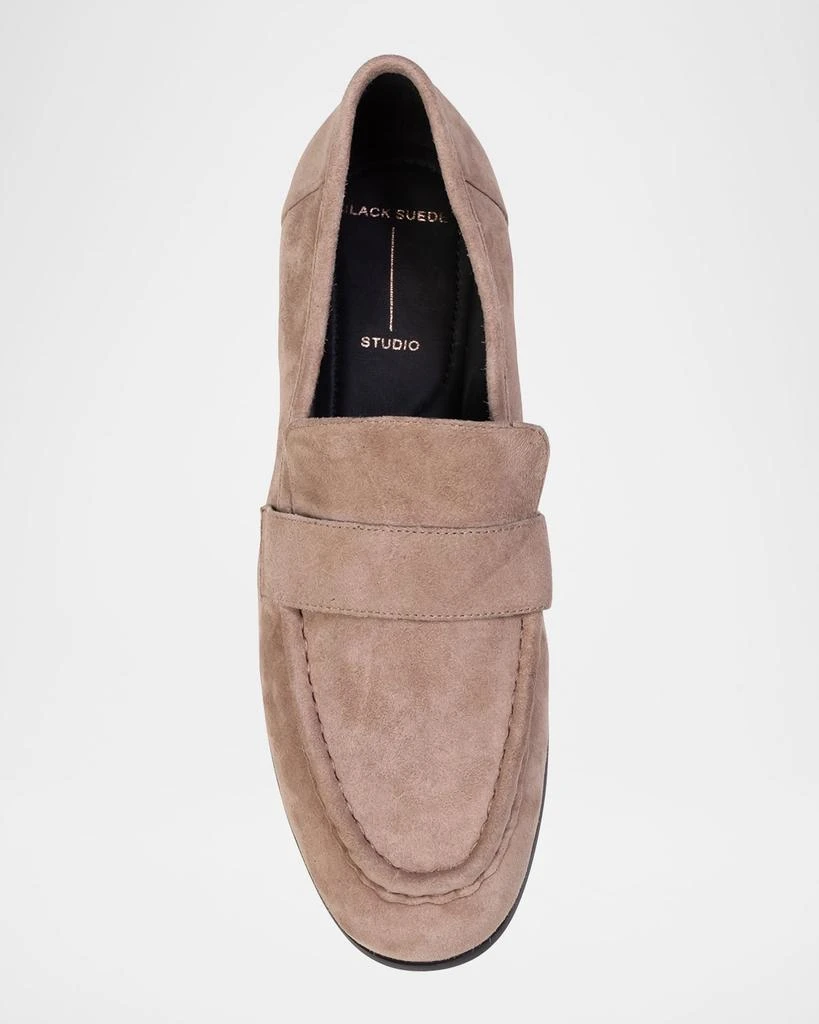 Black Suede Studio Arrow Metallic Slip-On Loafers 5