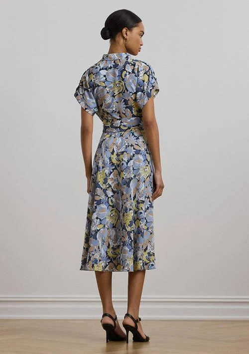 Ralph Lauren Women's Floral Belted Crepe Dress 2