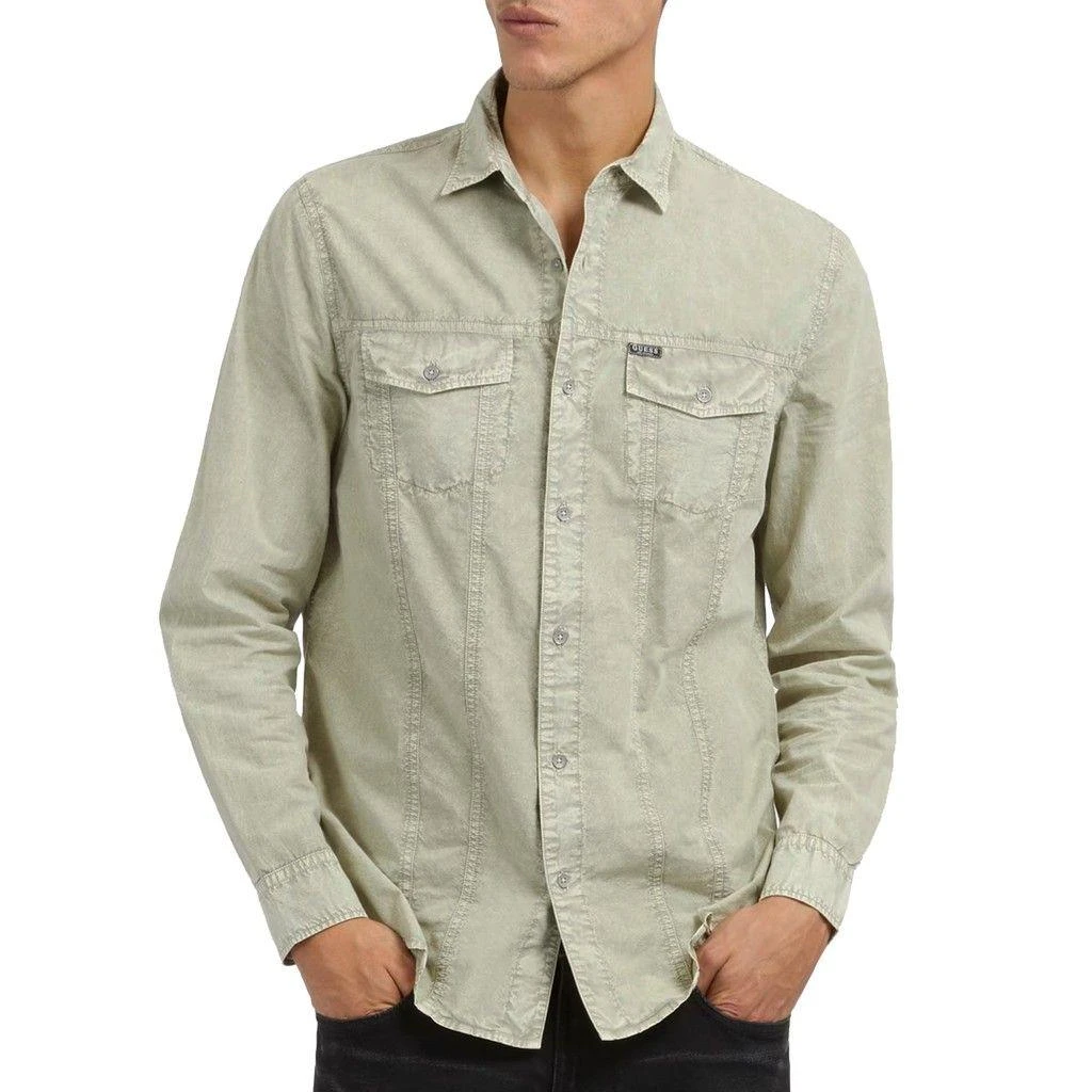 GUESS Shirts Brown Men 1