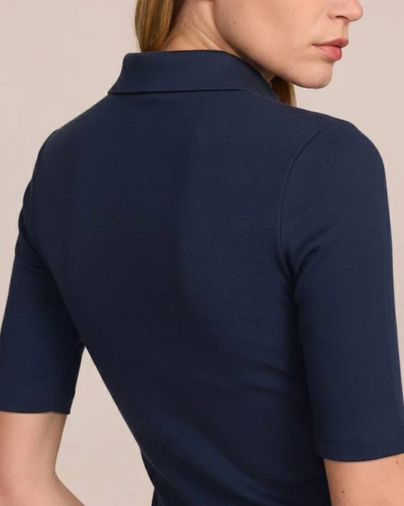 Belle D
Amour Short Sleeve Collared Bodysuit In Blue 2