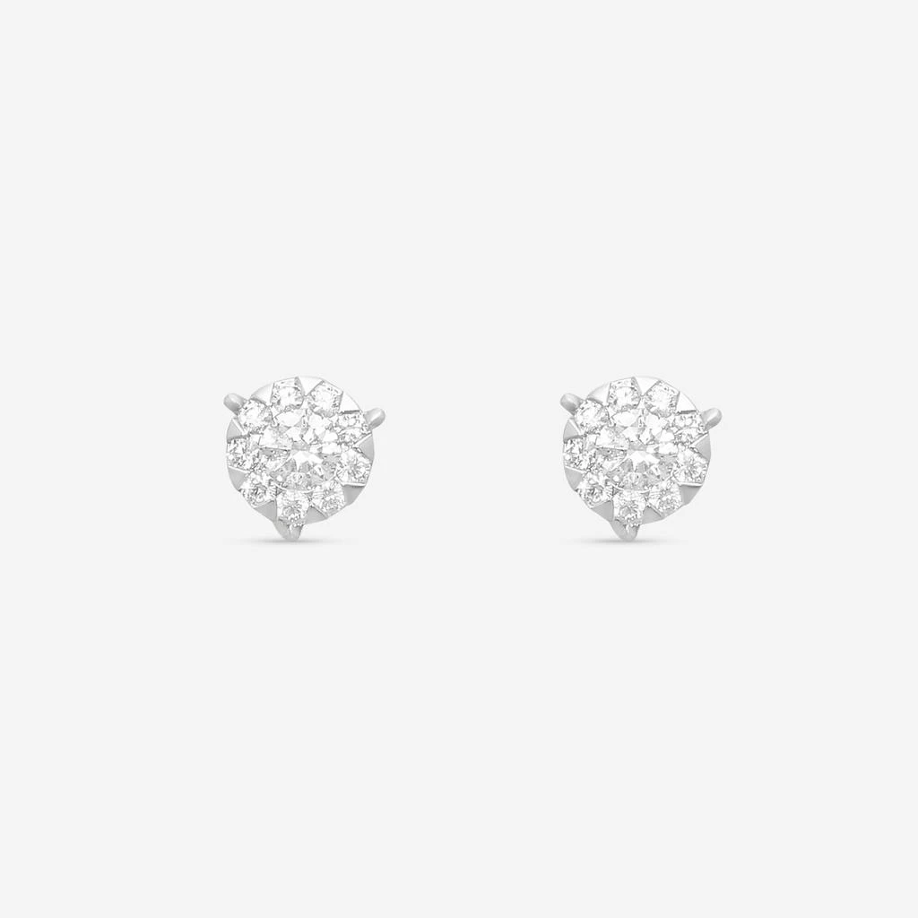 Mémoire Mémoire Bouquet 14K White Gold Diamond Stud Earrings FEBQ12400004W72000 3