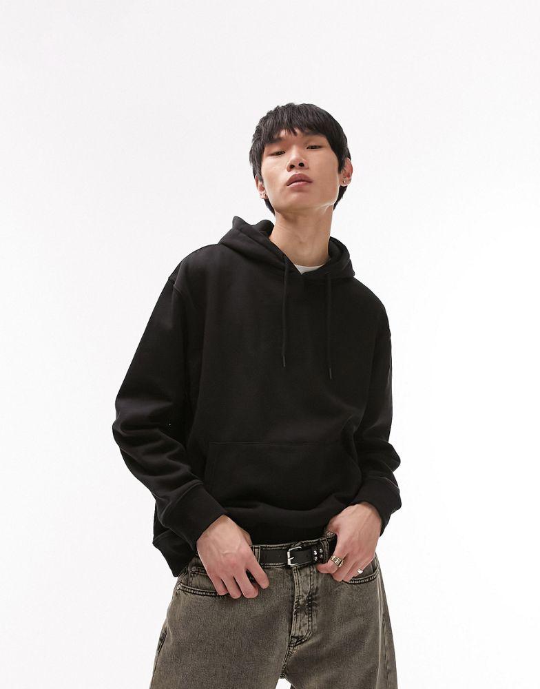 Topman Topman hoodie in black