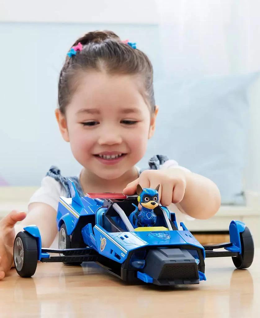 Paw Patrol The Mighty Movie, Chase's Mighty Converting Cruiser with Mighty Pups Action Figure, Lights and Sounds 8