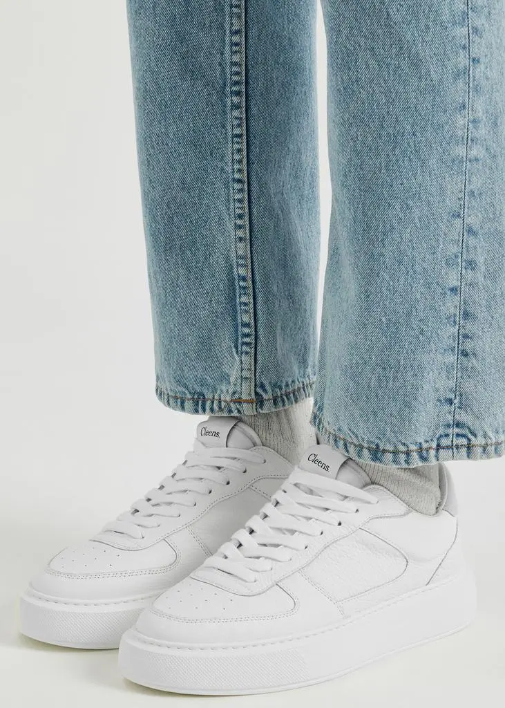 CLEENS Court grained leather sneakers 5