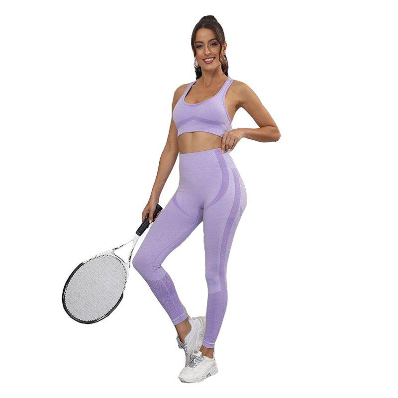 SheShow Women Sports And Fitness Fashion Buttock Lifting Yoga Suit Set