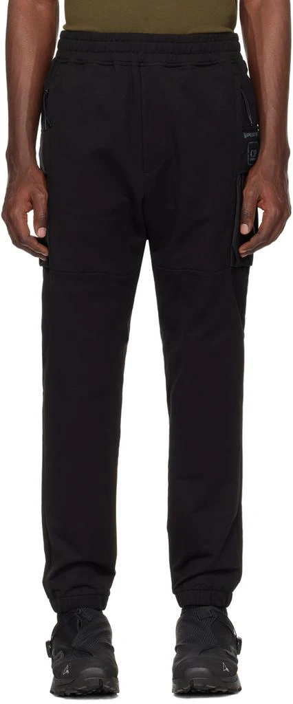 C.P. Company Black Cargo Pocket Sweatpants 1