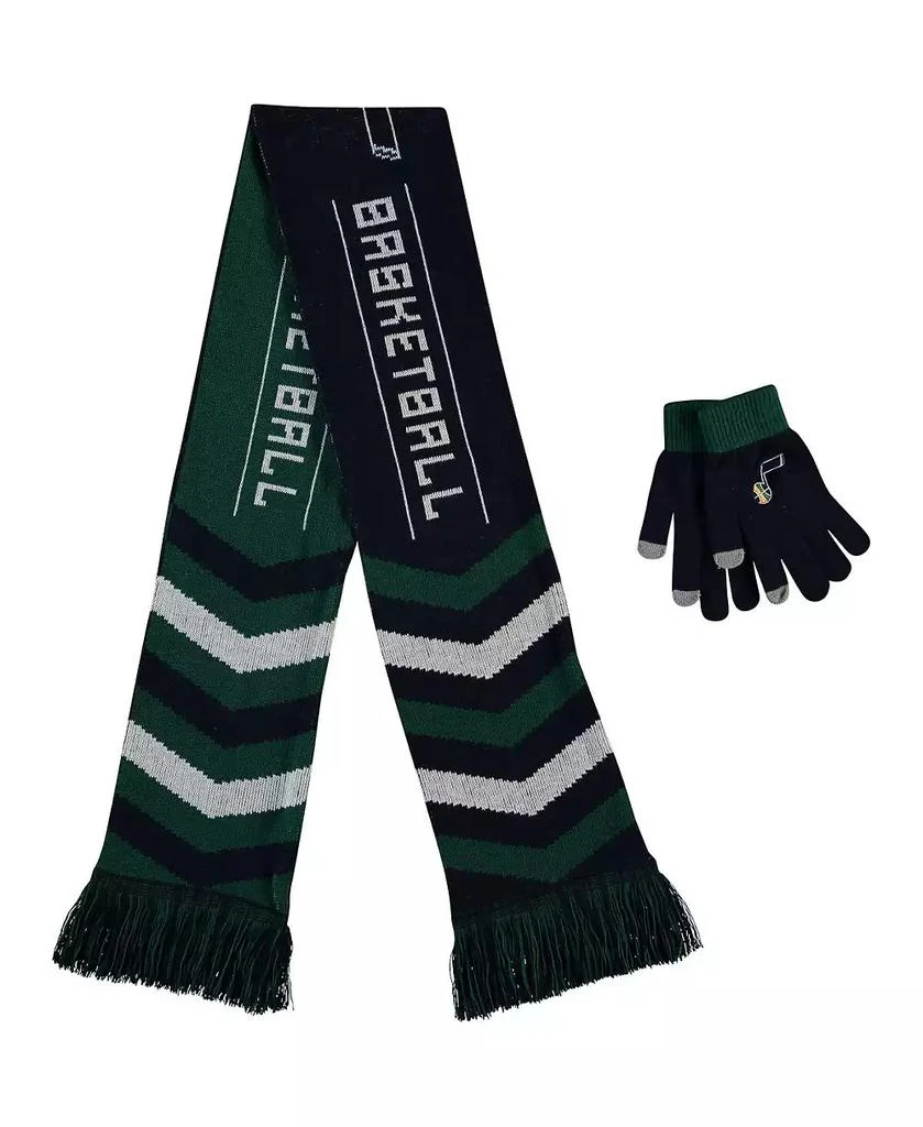 FOCO Men's and Women's Navy Utah Jazz Glove and Scarf Combo Set 1