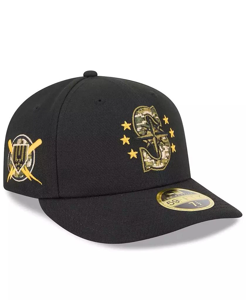 New Era Men's Black Seattle Mariners 2024 Armed Forces Day Low Profile 59FIFTY Fitted Hat 1