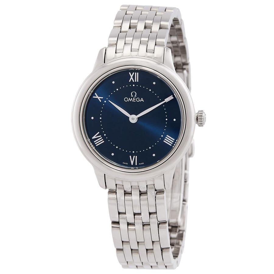 Omega De Ville Quartz Diamond Blue Dial Ladies Watch 434.10.30.60.03.001