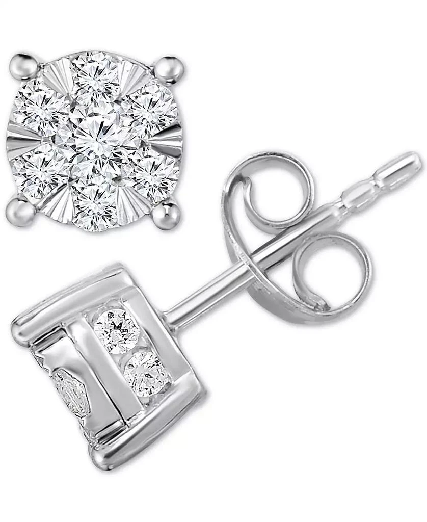 TruMiracle TruMiracle Diamond Stud Earrings (1 ct. t.w.) in 14k White Gold 1