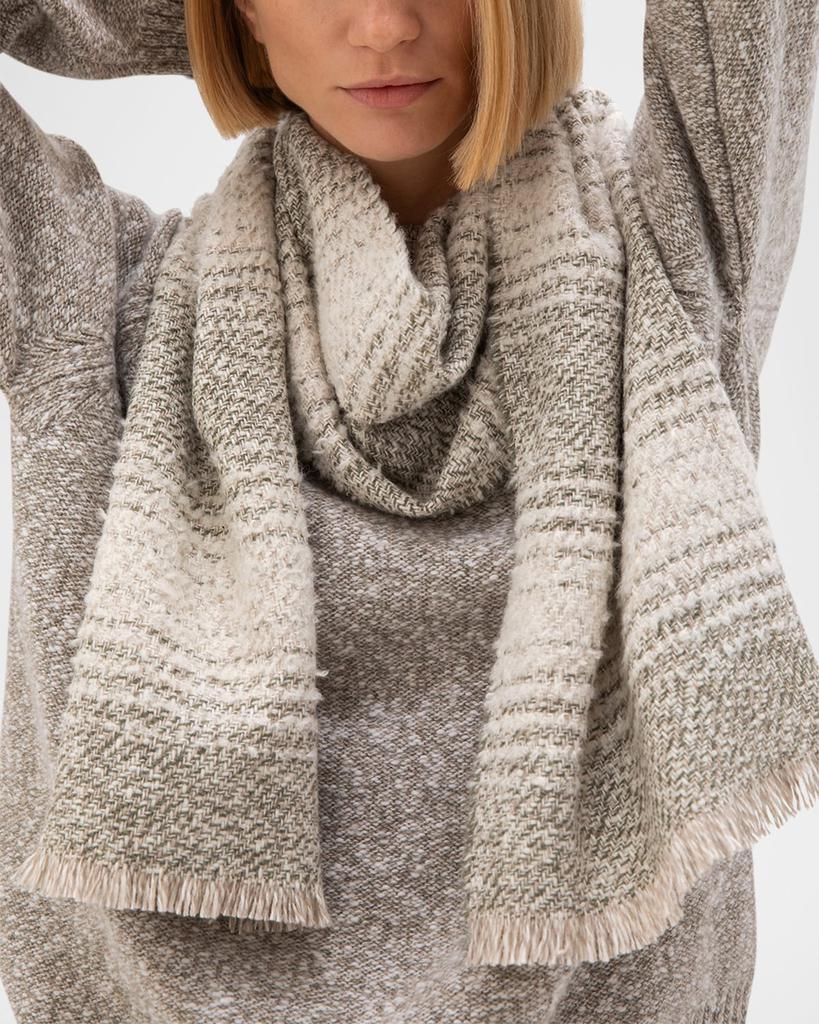 Johnstons of Elgin Boucle Ombre Cashmere-Blend Scarf