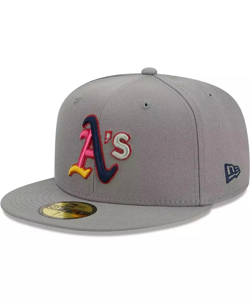 New Era Men's Gray Oakland Athletics Color Pack 59FIFTY Fitted Hat 4