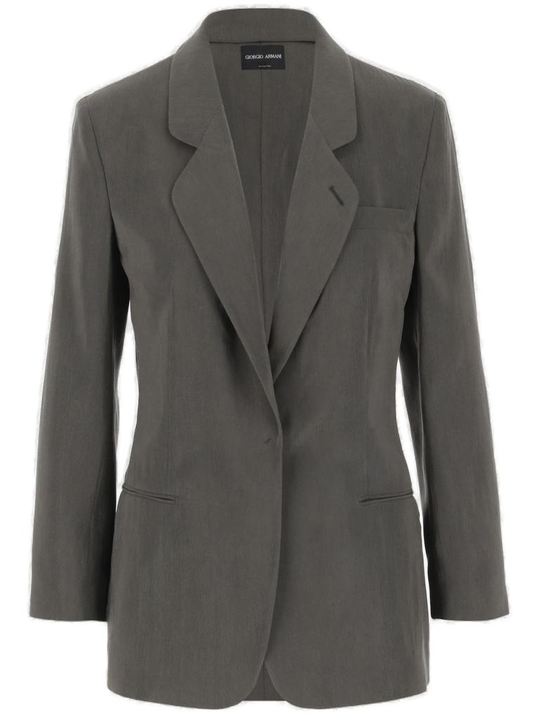 Giorgio Armani Giorgio Armani Single-Breated Long-Sleeved Jacket