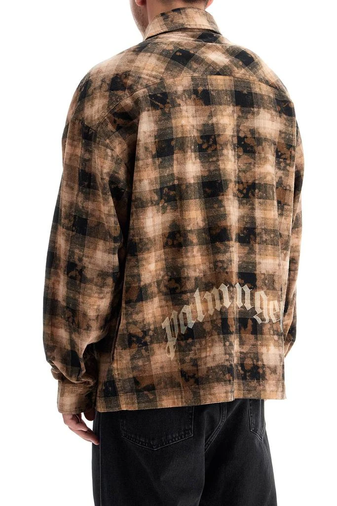 Palm Angels 'flannel shirt with curved logo 3