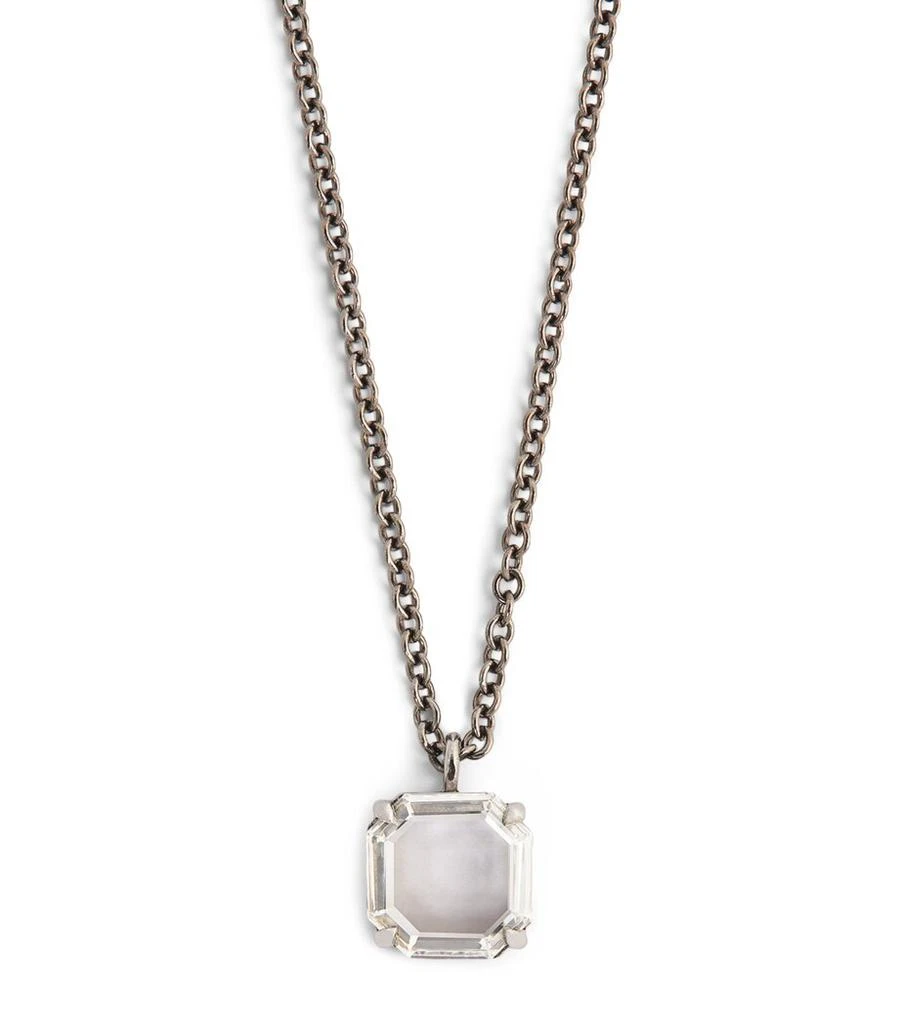 Eva Fehren Blackened White Gold and Diamond Prism Pendant Necklace 1