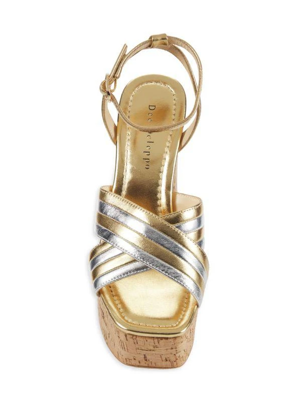 Dee Ocleppo Havana 127MM Leather Platform Sandals 5