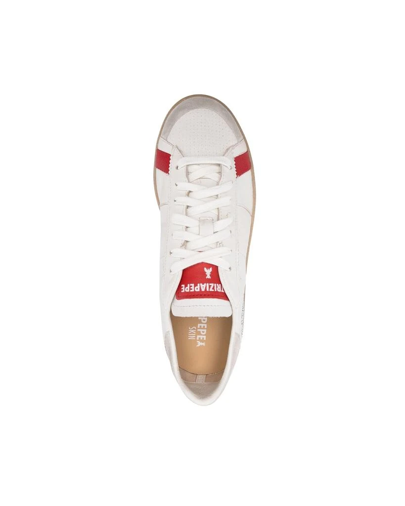 PATRIZIA Skin Sneakers in Nappa Leather with White/Red Lettering 4