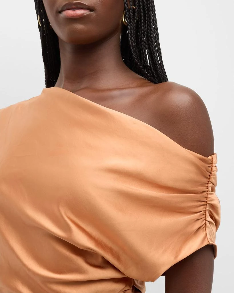 A.L.C. Jasmine Draped Satin Midi Dress 5