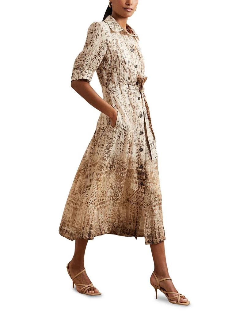 REISS Malika Animal Print Shirt Dress 1