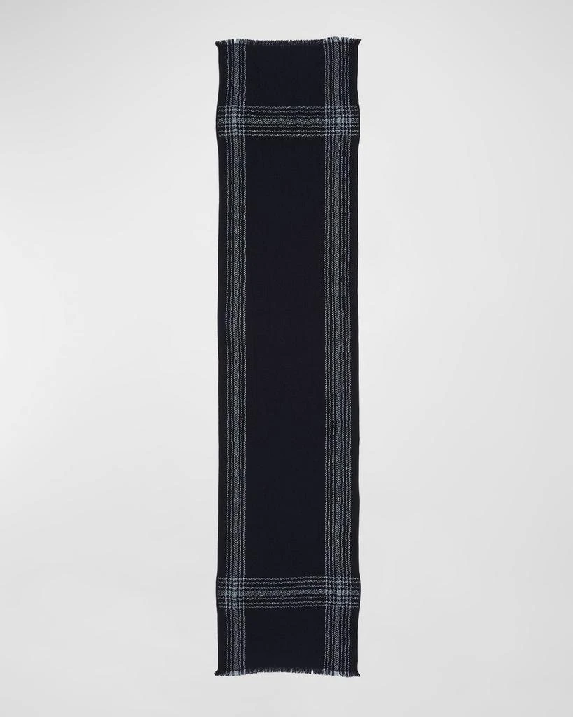Loro Piana Men's Tedori Cashmere-Linen Plaid Scarf 2