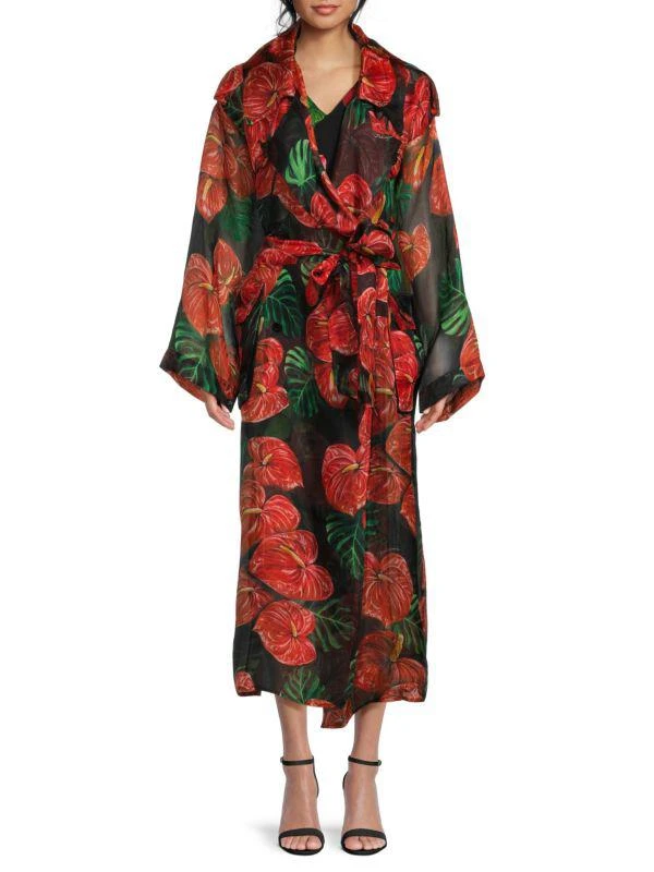 Dolce & Gabbana Floral Print Silk Robe 1