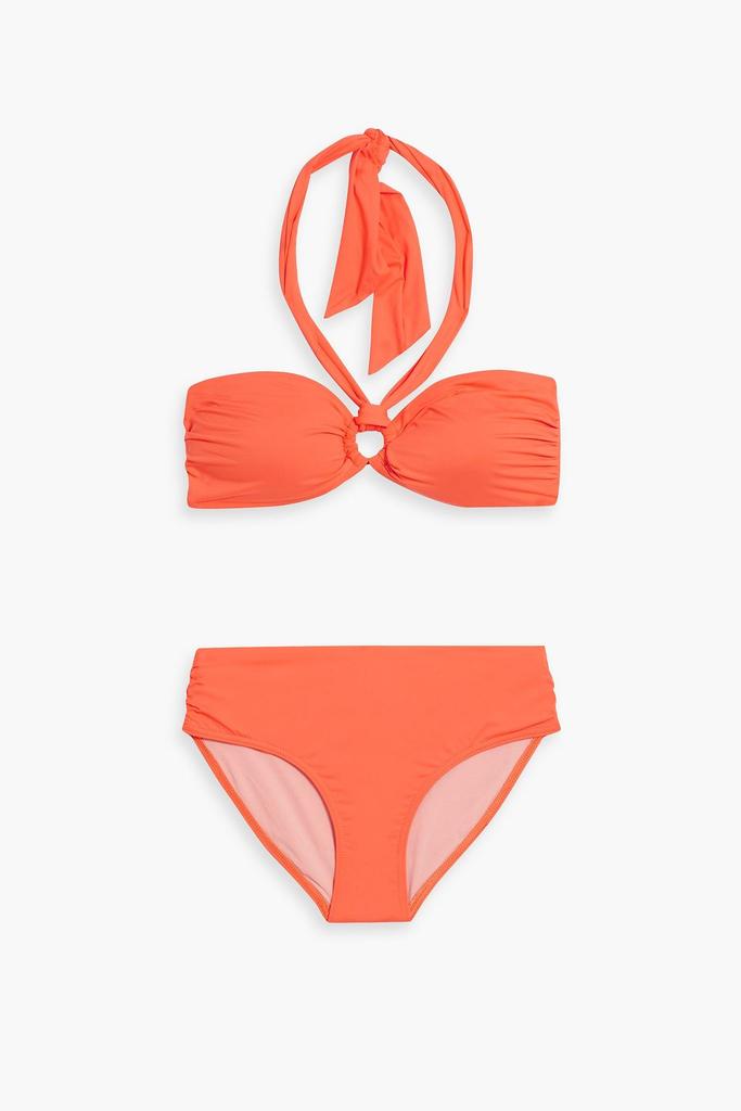 IRIS & INK Angela ruched bandeau bikini