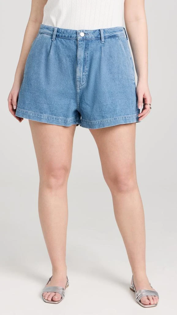 Reformation Elana Pleated Denim Shorts 8