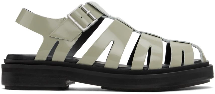 AMI Green Anatomical Toe Fisherman Sandals 1