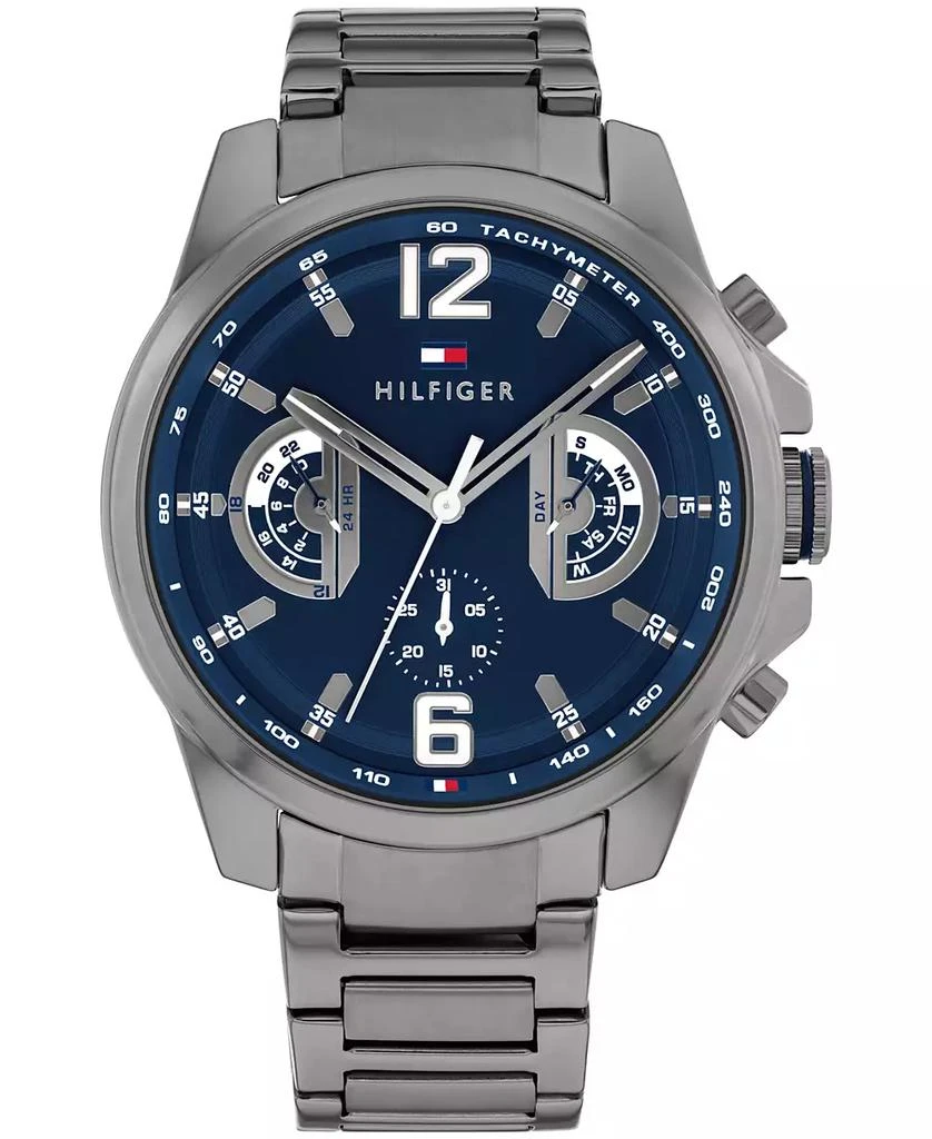 Tommy Hilfiger Men's Quartz Grey Ionic Plated Steel Watch 46mm 1