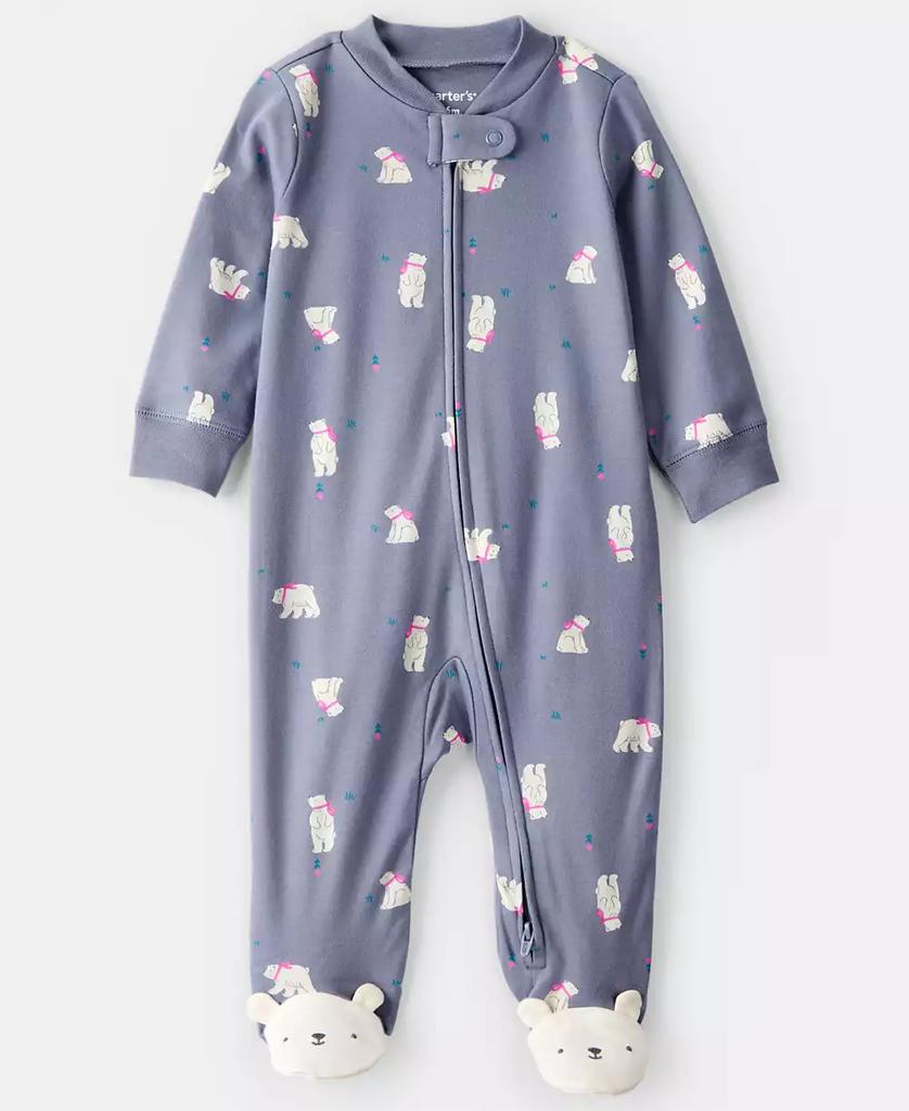 Carter's Baby Girls Polar Bear Print Sleep and Play Pajama