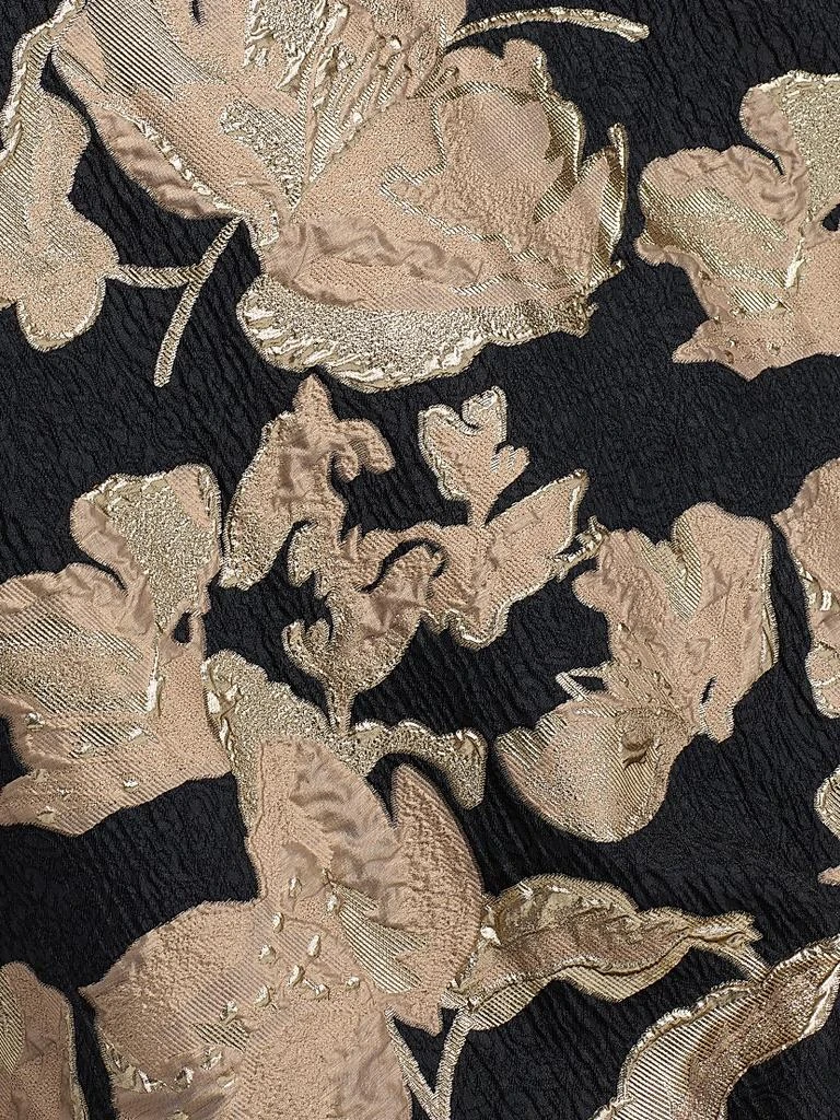 Teri Jon Textured Metallic Floral Jacquard Gown 7