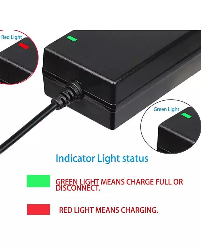 Urbanmax 42V 2A DC Power Adapter for 36V Electric Bike Lithium Battery, 5.5mm/2.1mm/2.5mm Connector 3