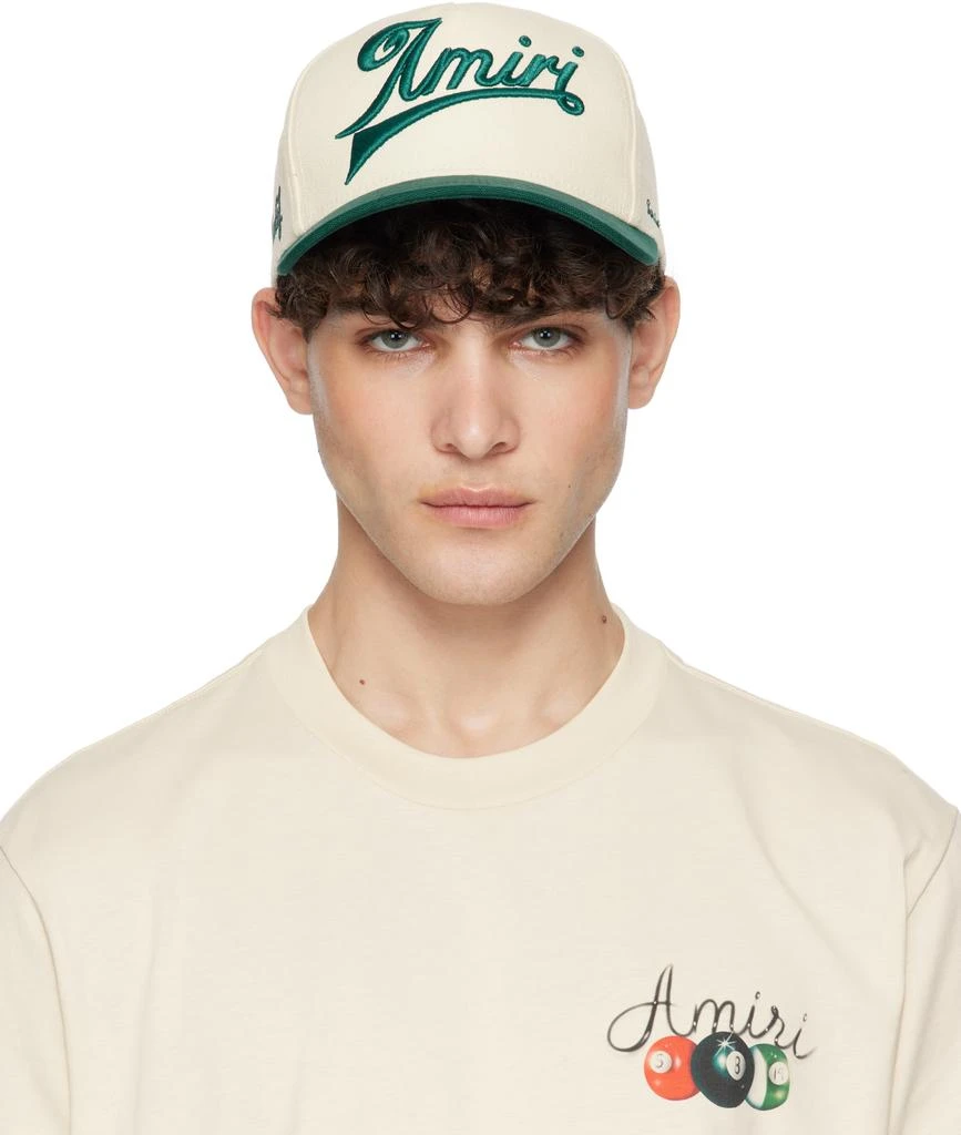 AMIRI Off-White & Green 'Amiri' Two Tone Canvas Cap 1