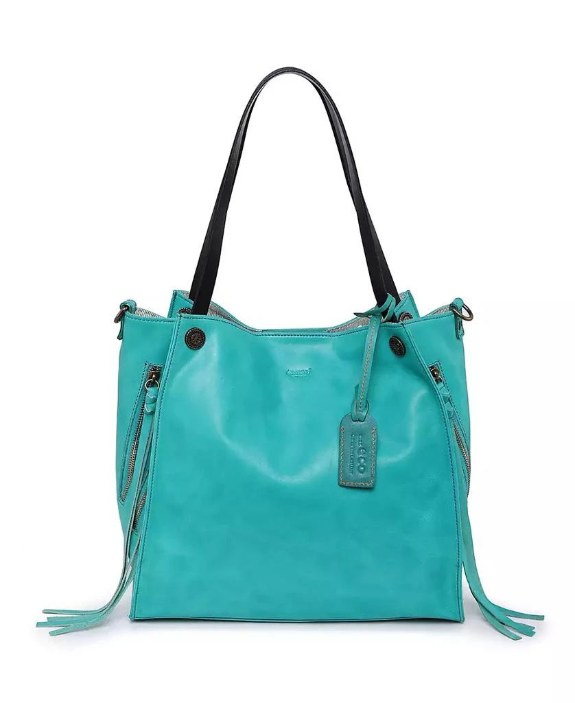 OLD TREND Women's Genuine Leather Daisy Tote Bag 13