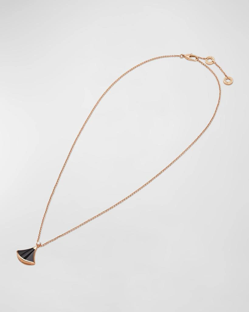 BVLGARI Divas' Dream 18K Rose Gold Diamond and Onyx Pendant Necklace 4