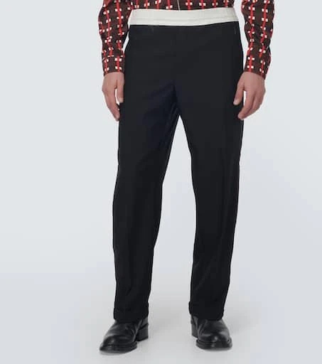WALES BONNER Silk-trimmed wool pants 3