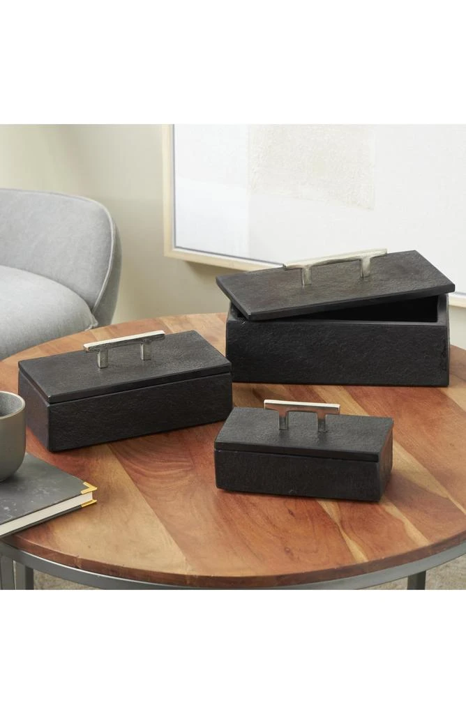 UMA Contemporary Set of 3 Decorative Marble Boxes 7