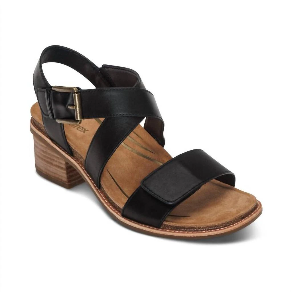 Aetrex Aetrex - Women's Kristin Adjustable Cross Strap Low Heel Sandals 1