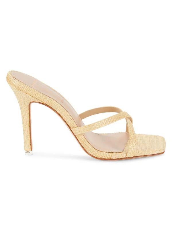 Black Suede Studio Arielle Leather Sandals 1