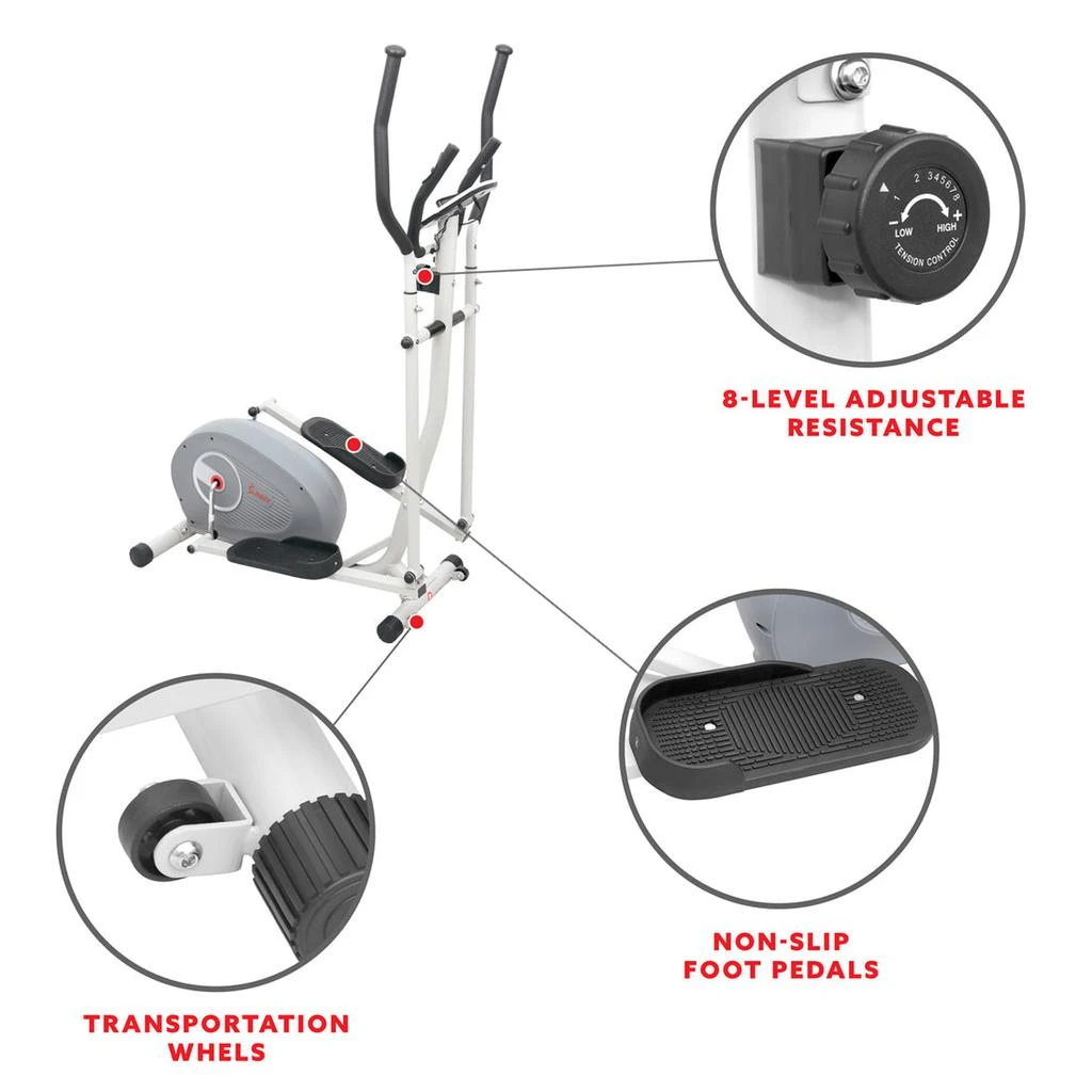 Sunny Health & Fitness Magnetic Elliptical Trainer 4