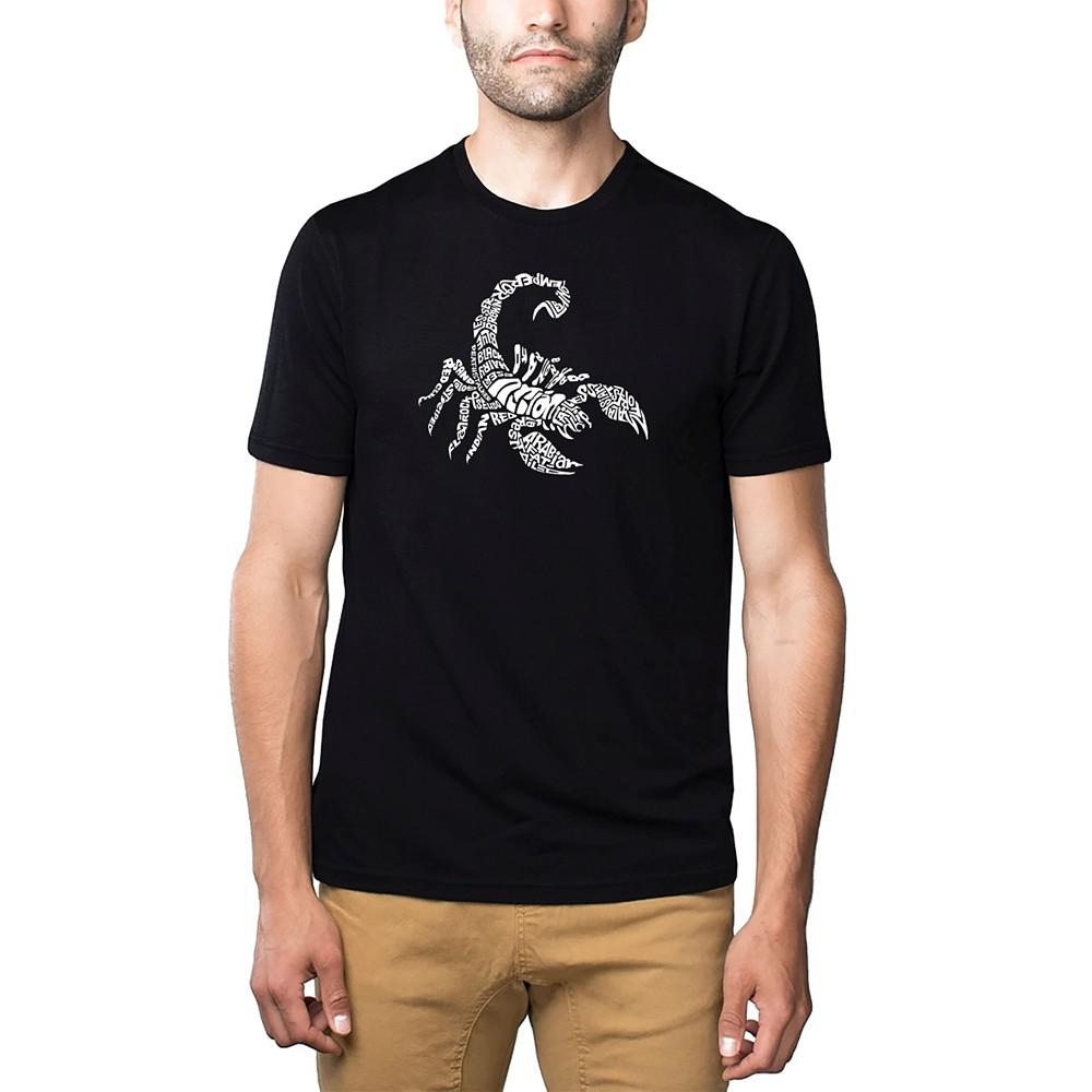 LA Pop Art Men's Premium Word Art T-Shirt - Types of  Scorpions