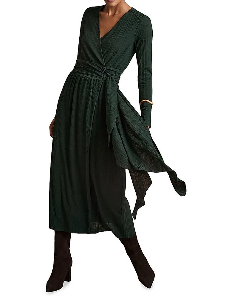 REISS Madeline Jersey Wrap Midi-Dress - Dresses & Skirts - BeyondStyle