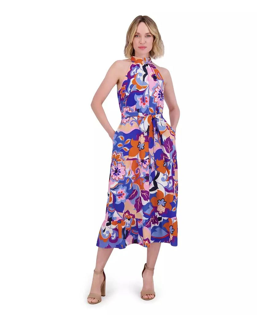 Eliza J Women's Printed Halter Midi Dress 3